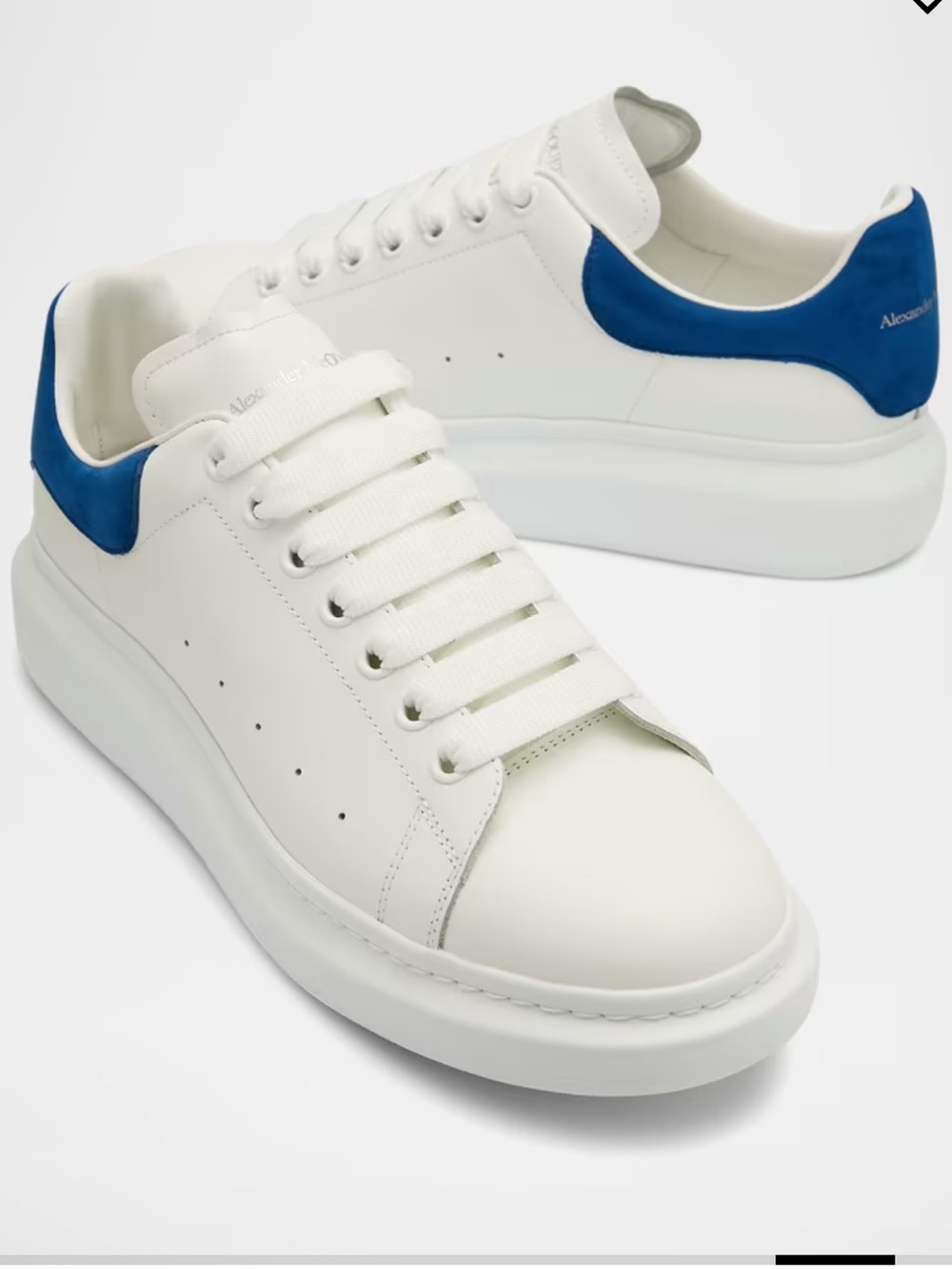 McQueen Oversized Sneaker in White/Paris Blue